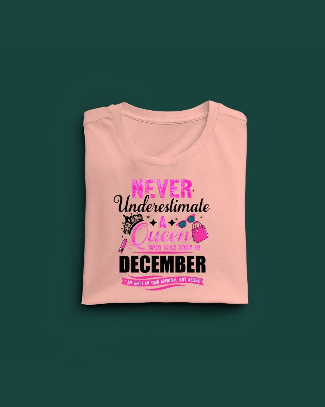 Never Underestimate a Queen was born in December Limited Edition Premium T-shirt