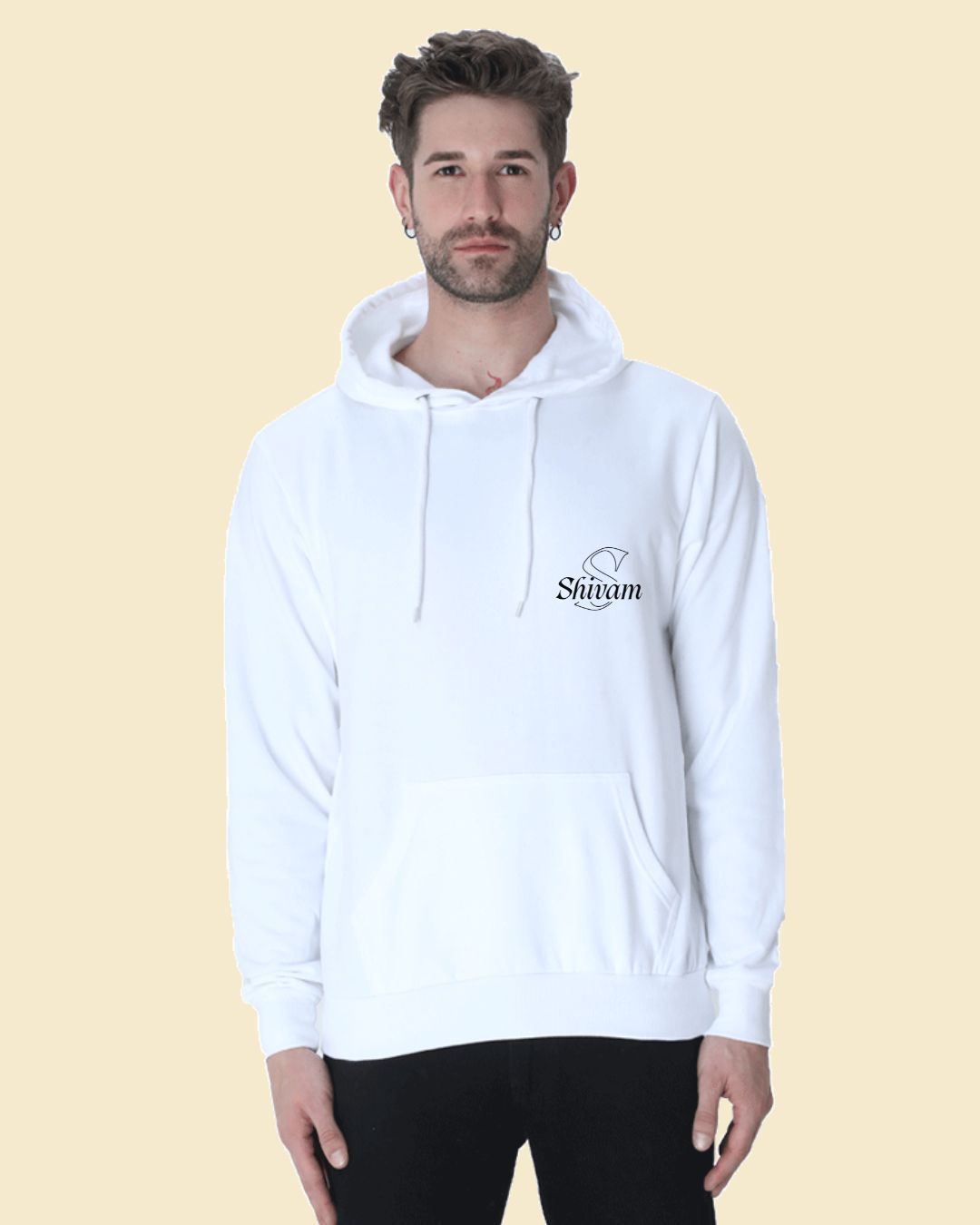 Personalised Cursive Letter Name Custom Printed Premium Hooded Sweatshirt