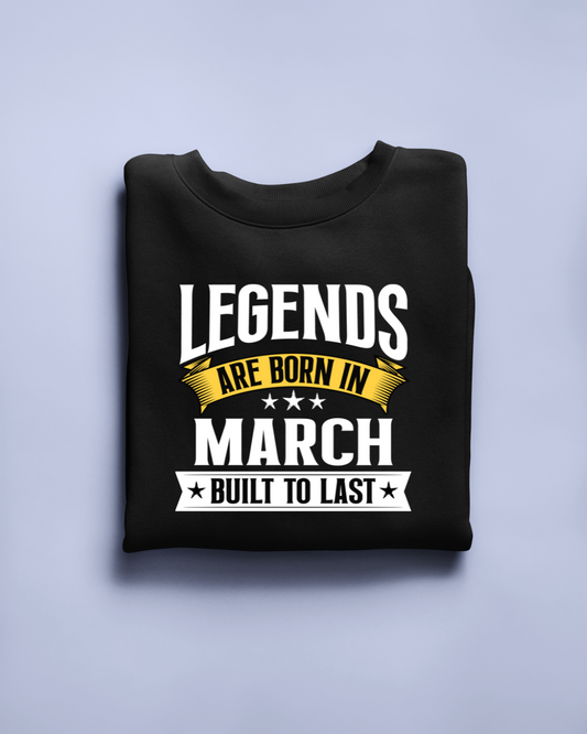 Legend are Born in March Regular Classic Unisex T-shirt