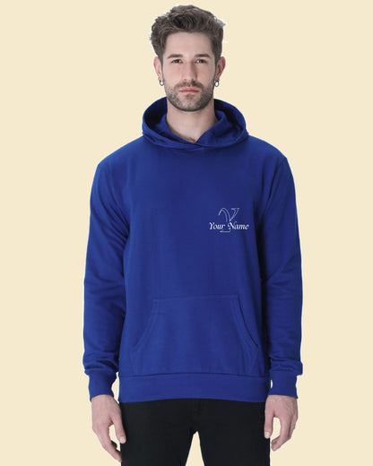 Personalised Cursive Letter Name Custom Printed Premium Hooded Sweatshirt