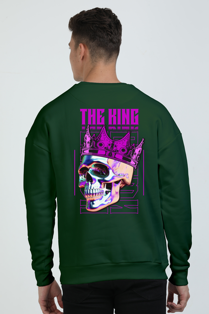 The King Skull with Crown Unisex Oversized Premium Sweatshirt