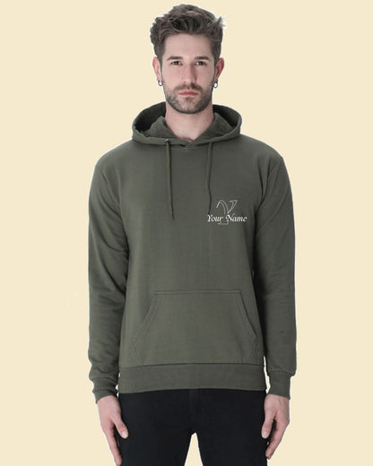 Personalised Cursive Letter Name Custom Printed Premium Hooded Sweatshirt