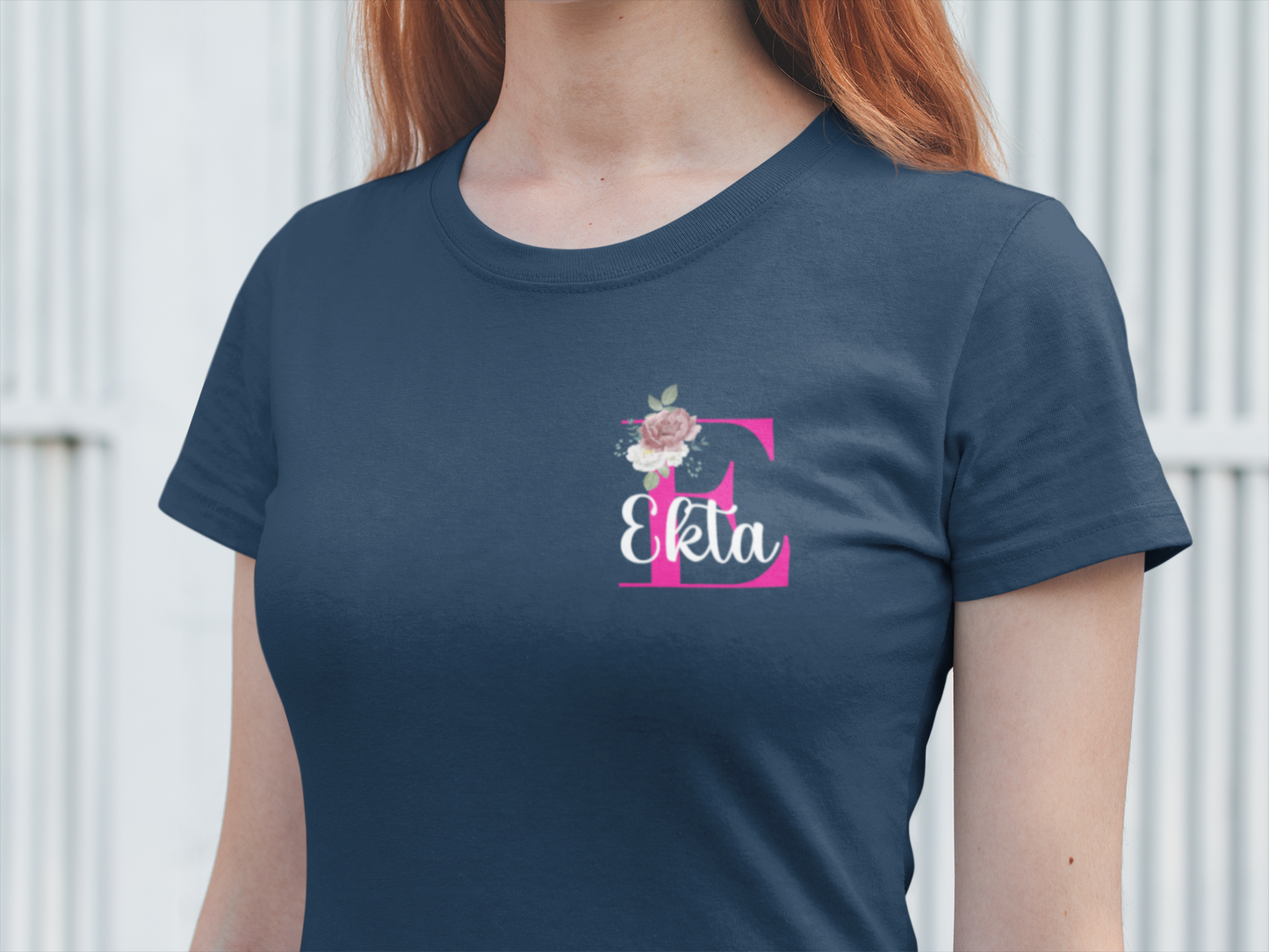 Personalized Initial & Name T-Shirt – Customizable Capital Letter and Name Design (Pack of 2)