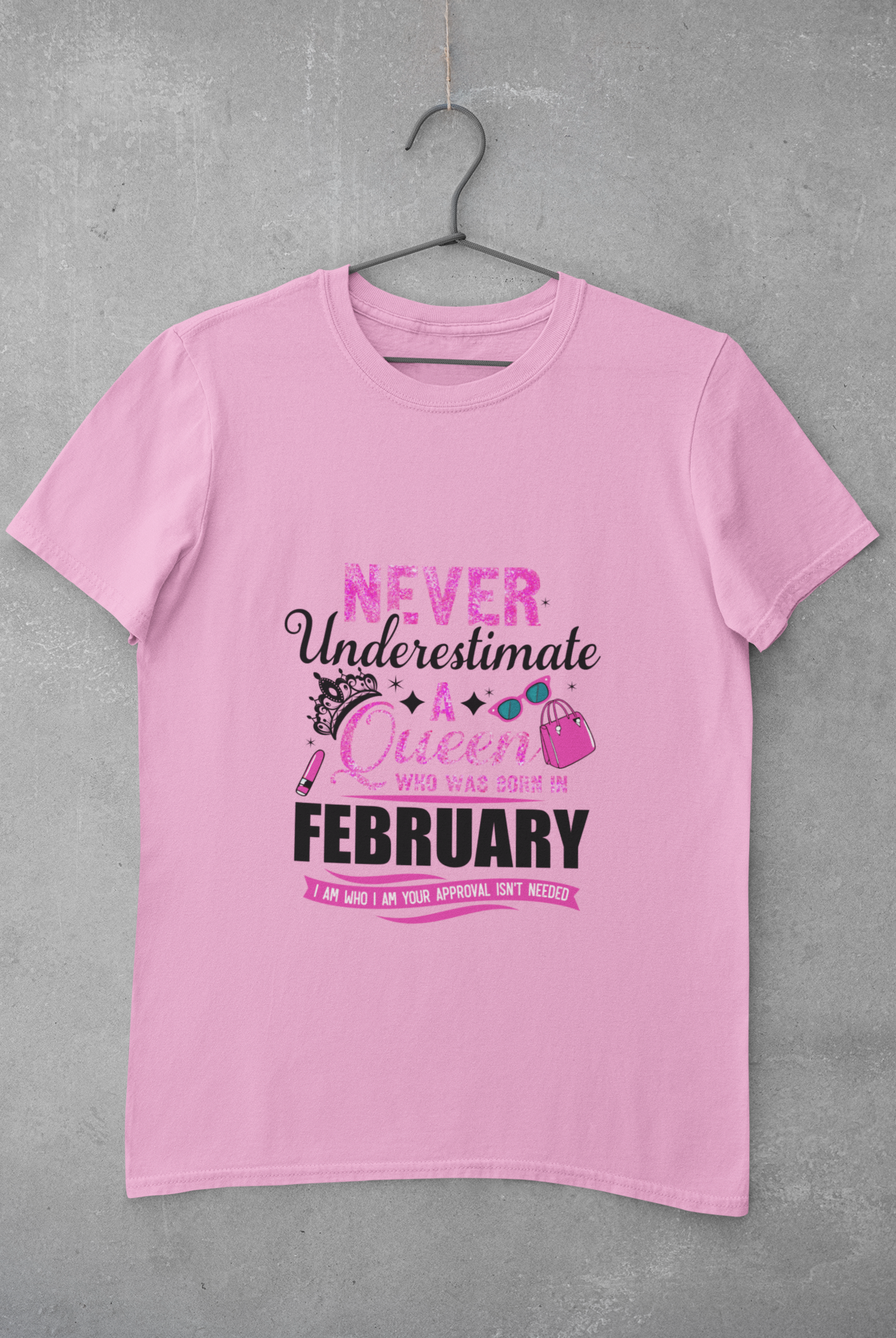 Never Underestimate a Queen was born in February Limited Edition Premium T-shirt