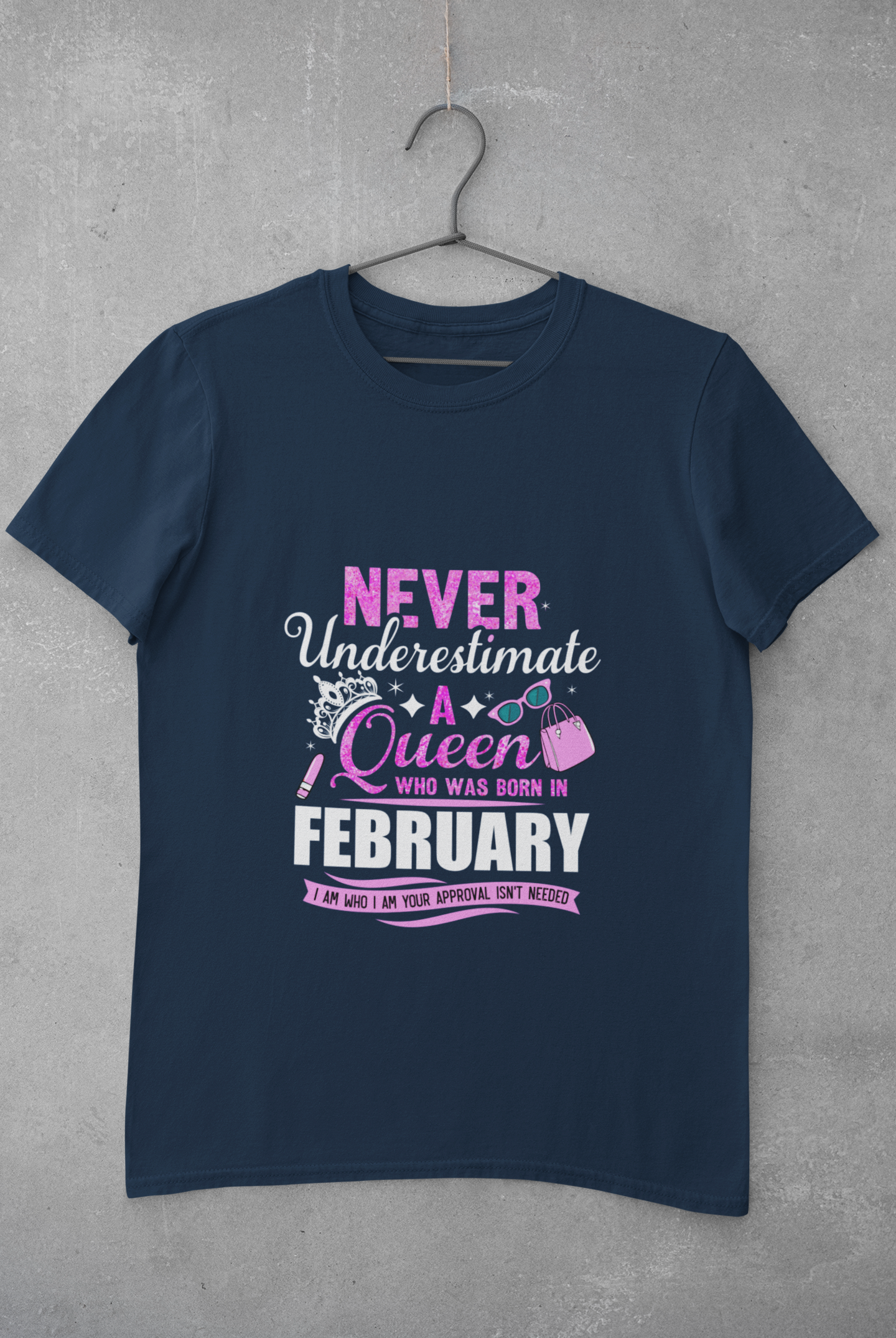 Never Underestimate a Queen was born in February Limited Edition Premium T-shirt