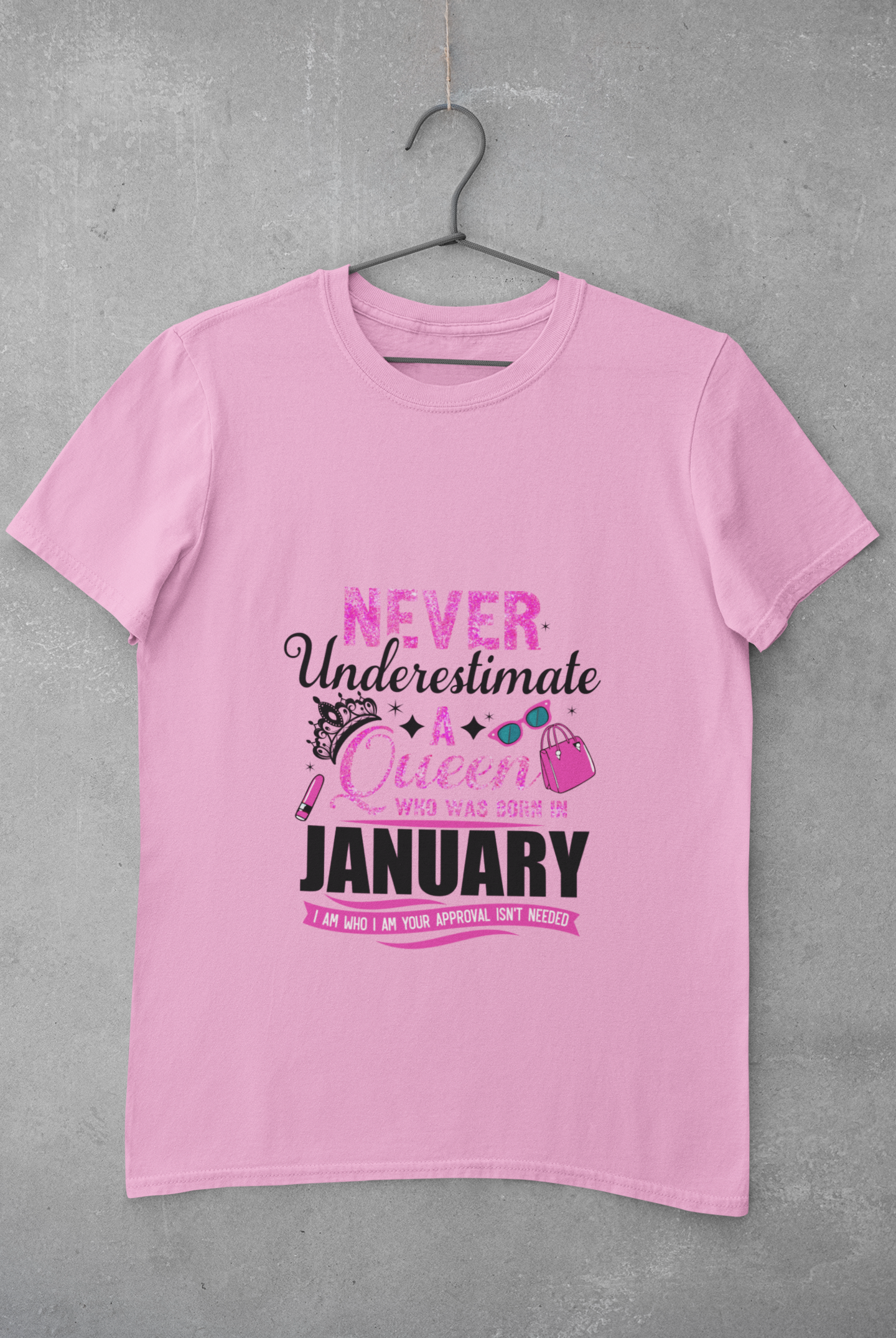 Never Underestimate a Queen was born in January Limited Edition Premium T-shirt