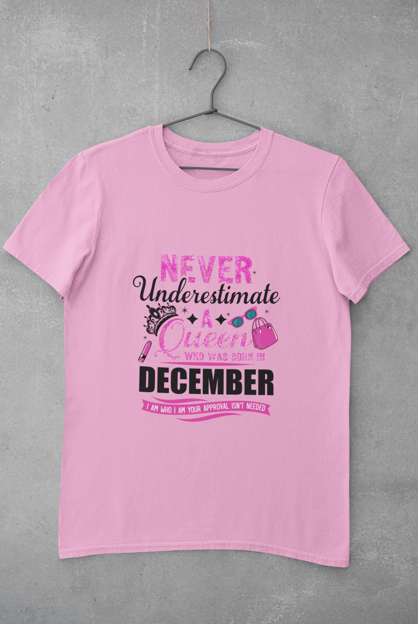 Never Underestimate a Queen was born in December Limited Edition Premium T-shirt