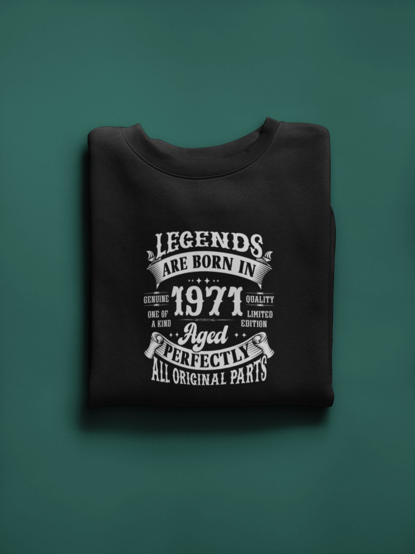 Legends Are Born Vintage in 1971 T-Shirt | Birth Year Edition