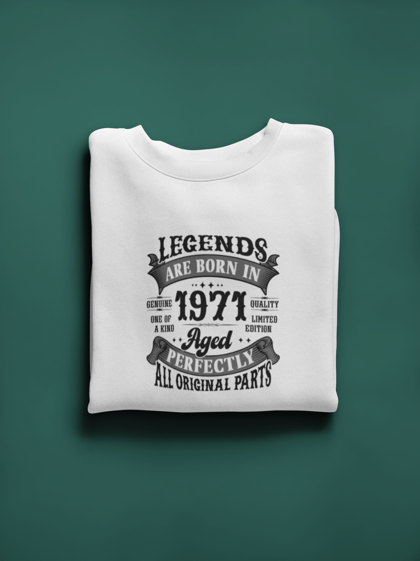 Legends Are Born Vintage in 1971 T-Shirt | Birth Year Edition