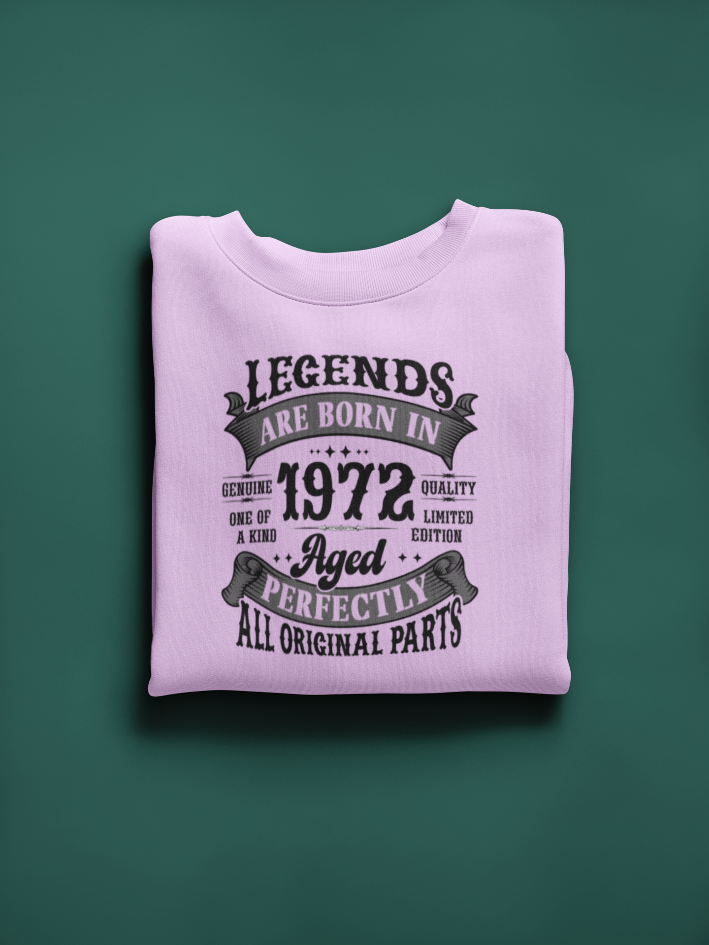 Legends Are Born Vintage in 1972 T-Shirt | Birth Year Edition