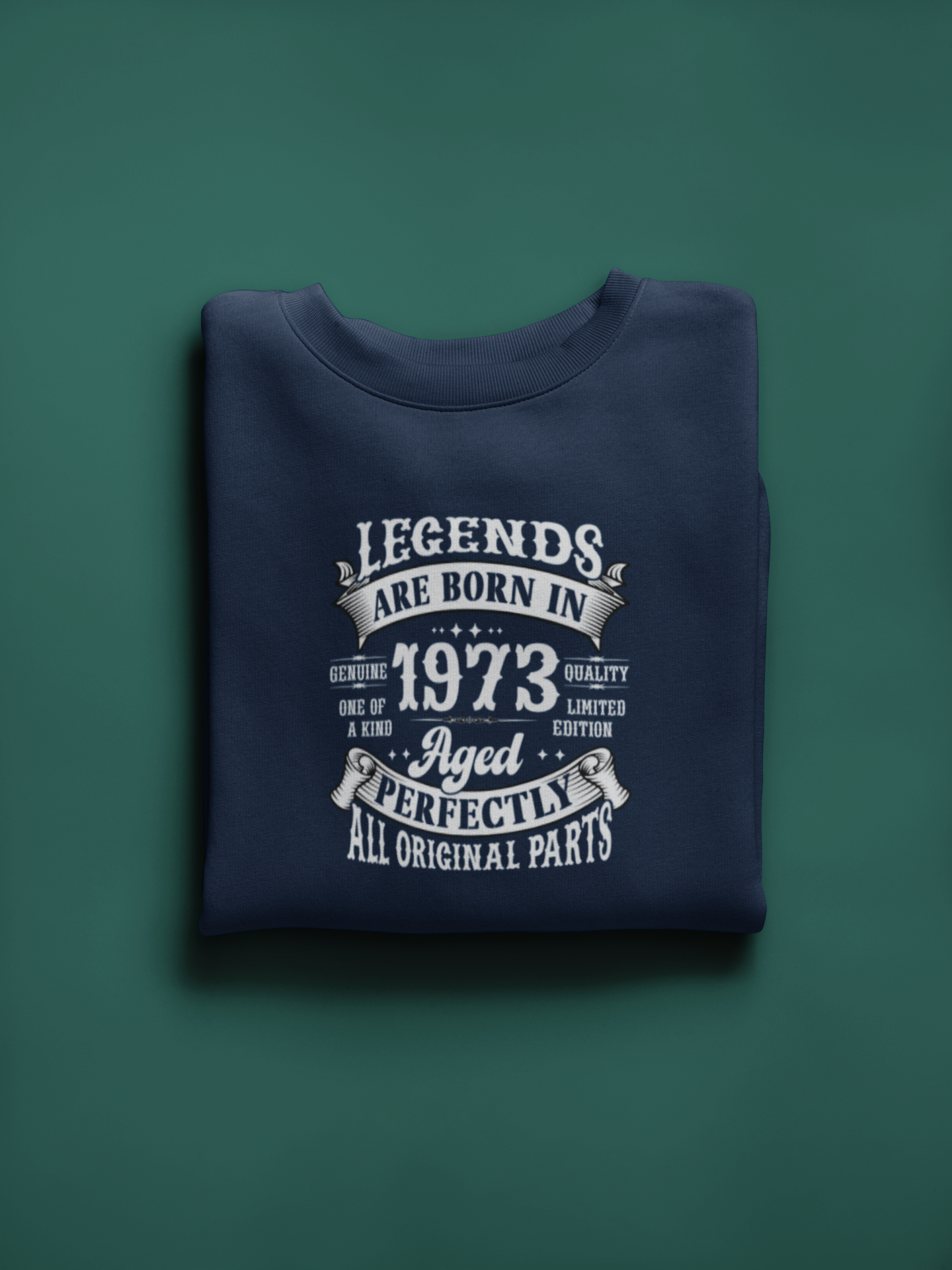 Legends Are Born Vintage in 1973 T-Shirt | Birth Year Edition