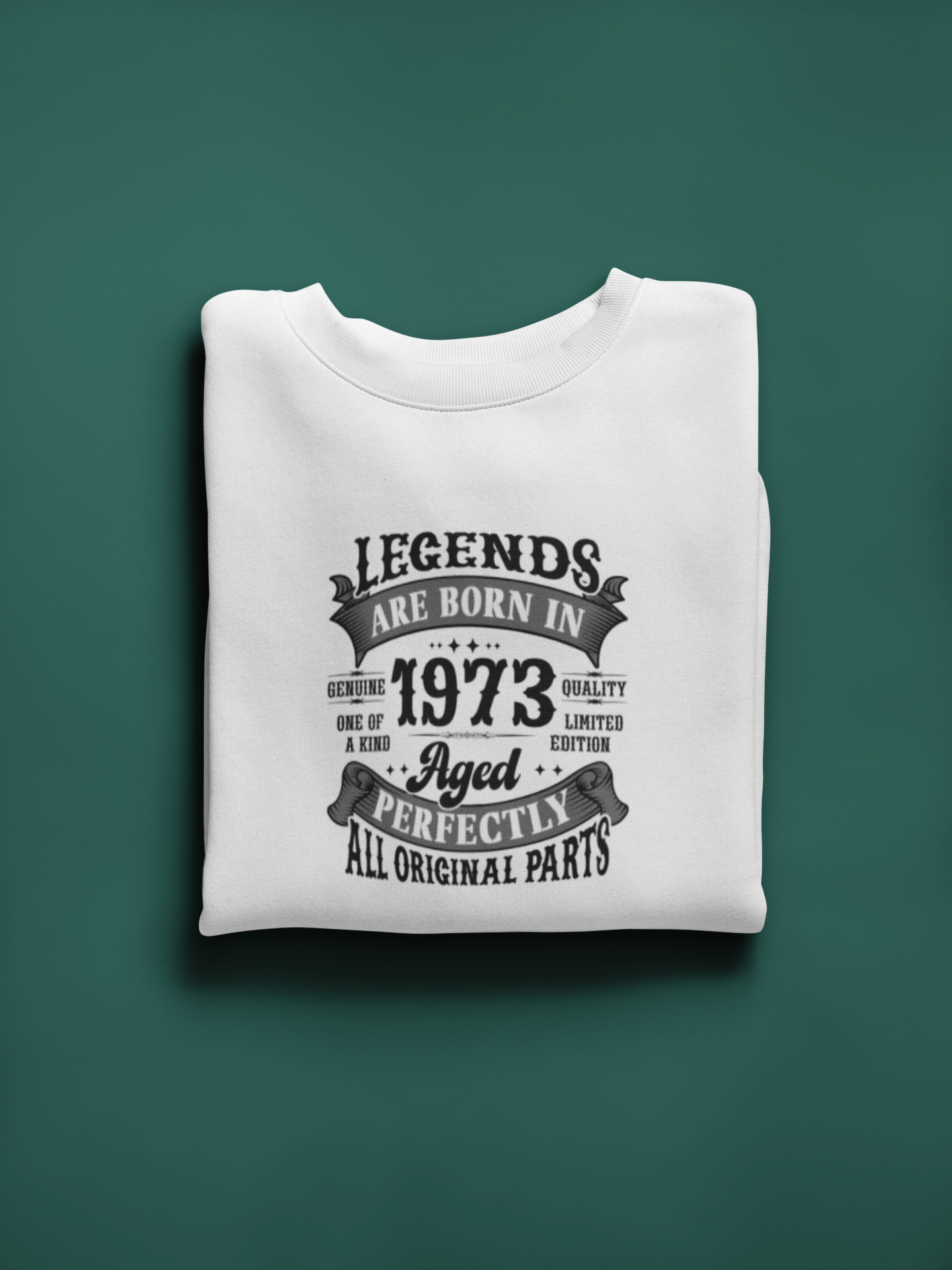 Legends Are Born Vintage in 1973 T-Shirt | Birth Year Edition