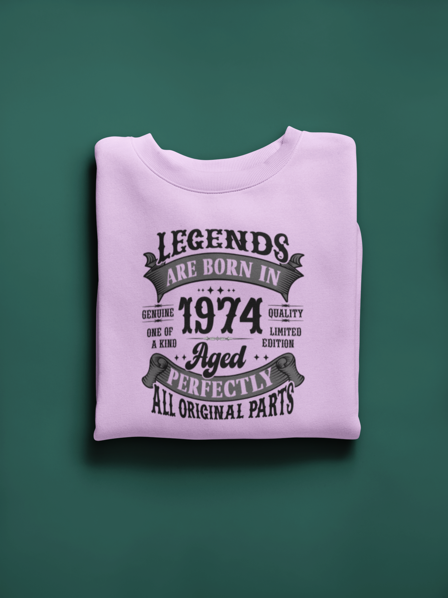 Legends Are Born Vintage in 1974 T-Shirt | Birth Year Edition