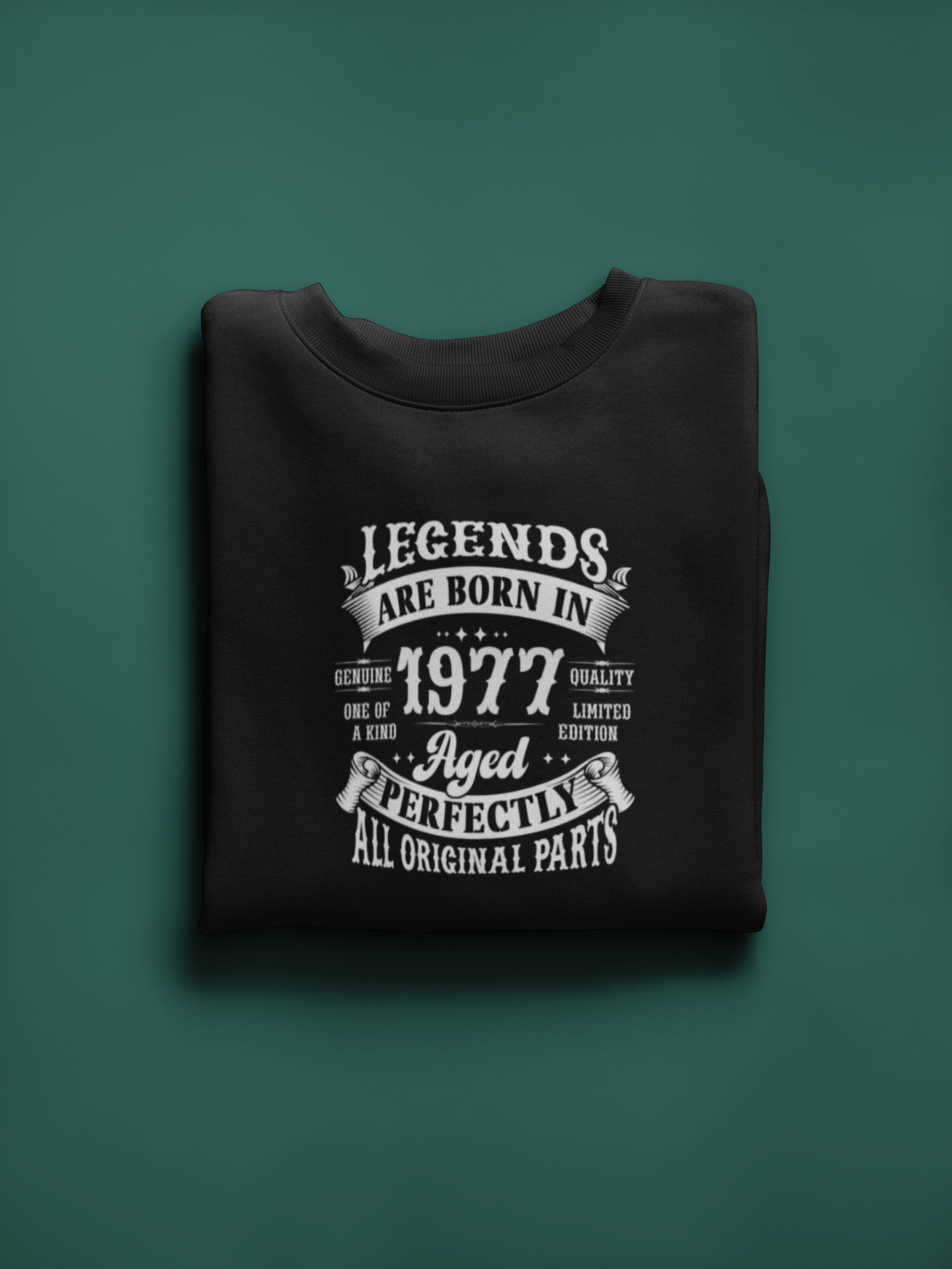 Legends Are Born Vintage in 1977 T-Shirt | Birth Year Edition