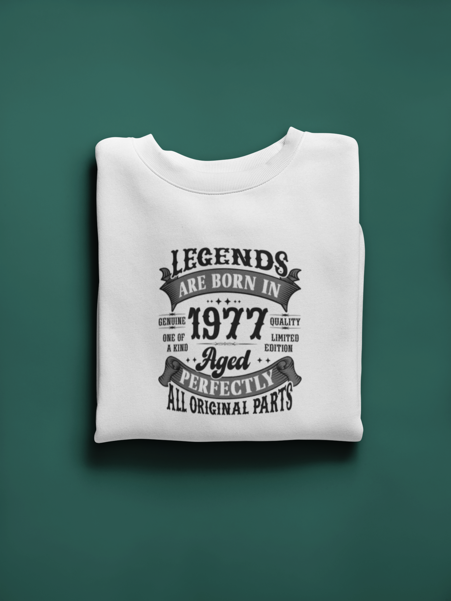 Legends Are Born Vintage in 1977 T-Shirt | Birth Year Edition