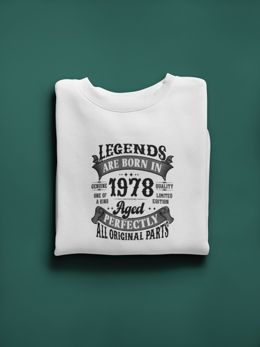 Legends Are Born Vintage in 1978 T-Shirt | Birth Year Edition