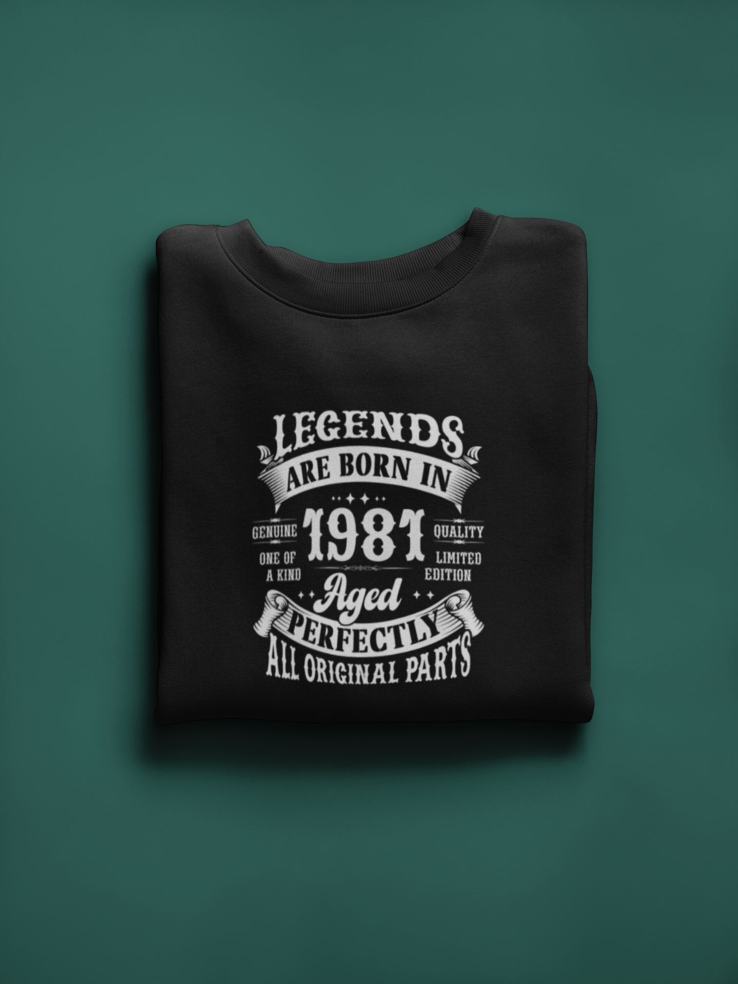 Legends Are Born Vintage in 1981 T-Shirt | Birth Year Edition