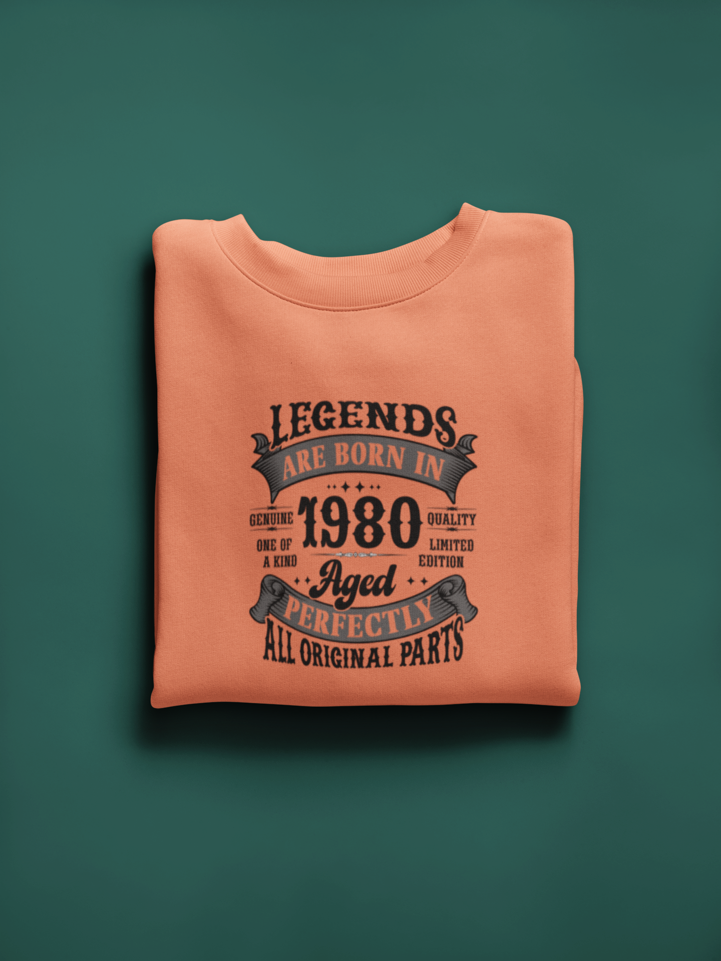 Legends Are Born Vintage in 1980 T-Shirt | Birth Year Edition