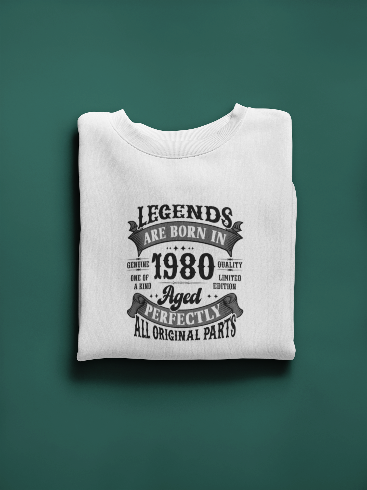 Legends Are Born Vintage in 1980 T-Shirt | Birth Year Edition