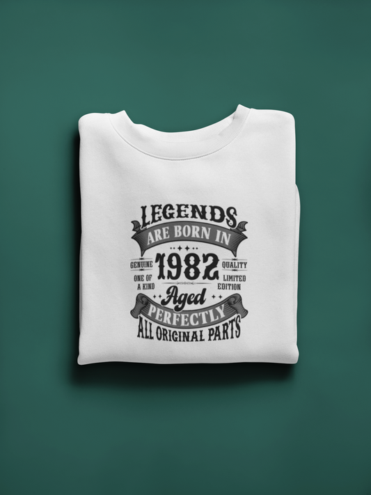 Legends Are Born Vintage in 1982 T-Shirt | Birth Year Edition