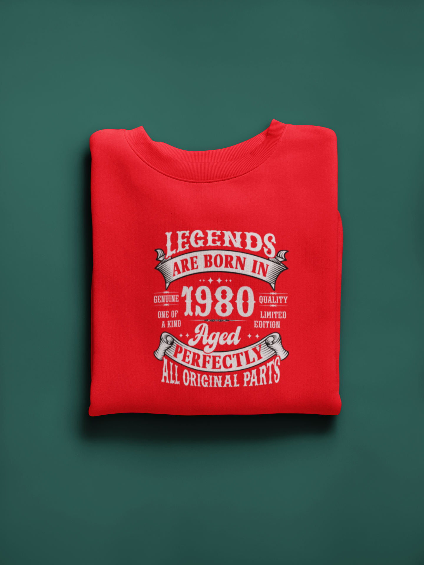 Legends Are Born Vintage in 1980 T-Shirt | Birth Year Edition