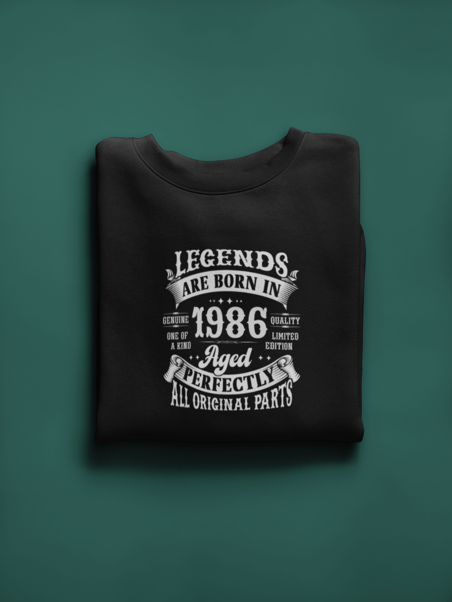 Legends Are Born Vintage in 1986 T-Shirt | Birth Year Edition