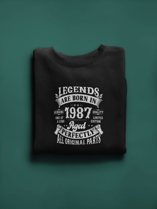 Legends Are Born Vintage in 1987 T-Shirt | Birth Year Edition