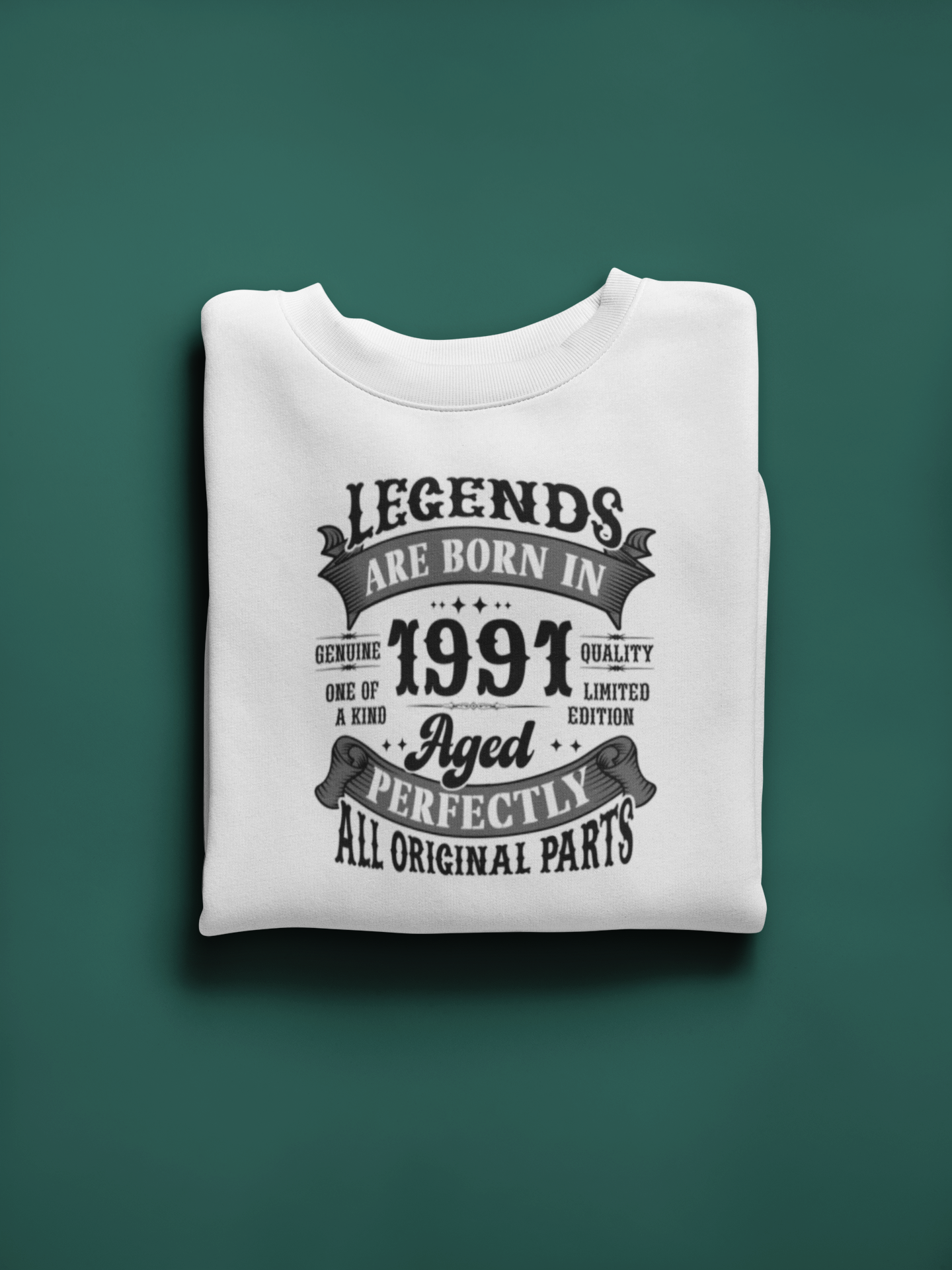 Legends Are Born Vintage in 1991 T-Shirt | Birth Year Edition