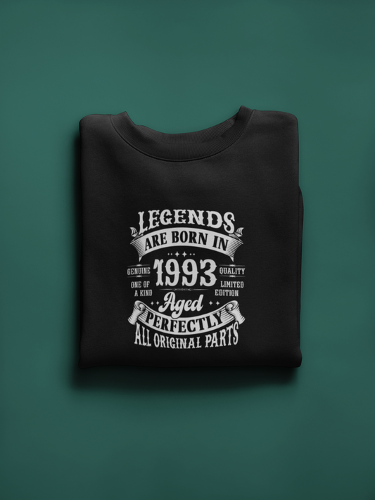 Legends Are Born Vintage in 1993 T-Shirt | Birth Year Edition