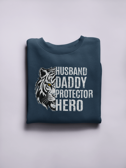 Husband, Daddy, Protector, Hero - Regular Classic Unisex T-shirt (Dark)