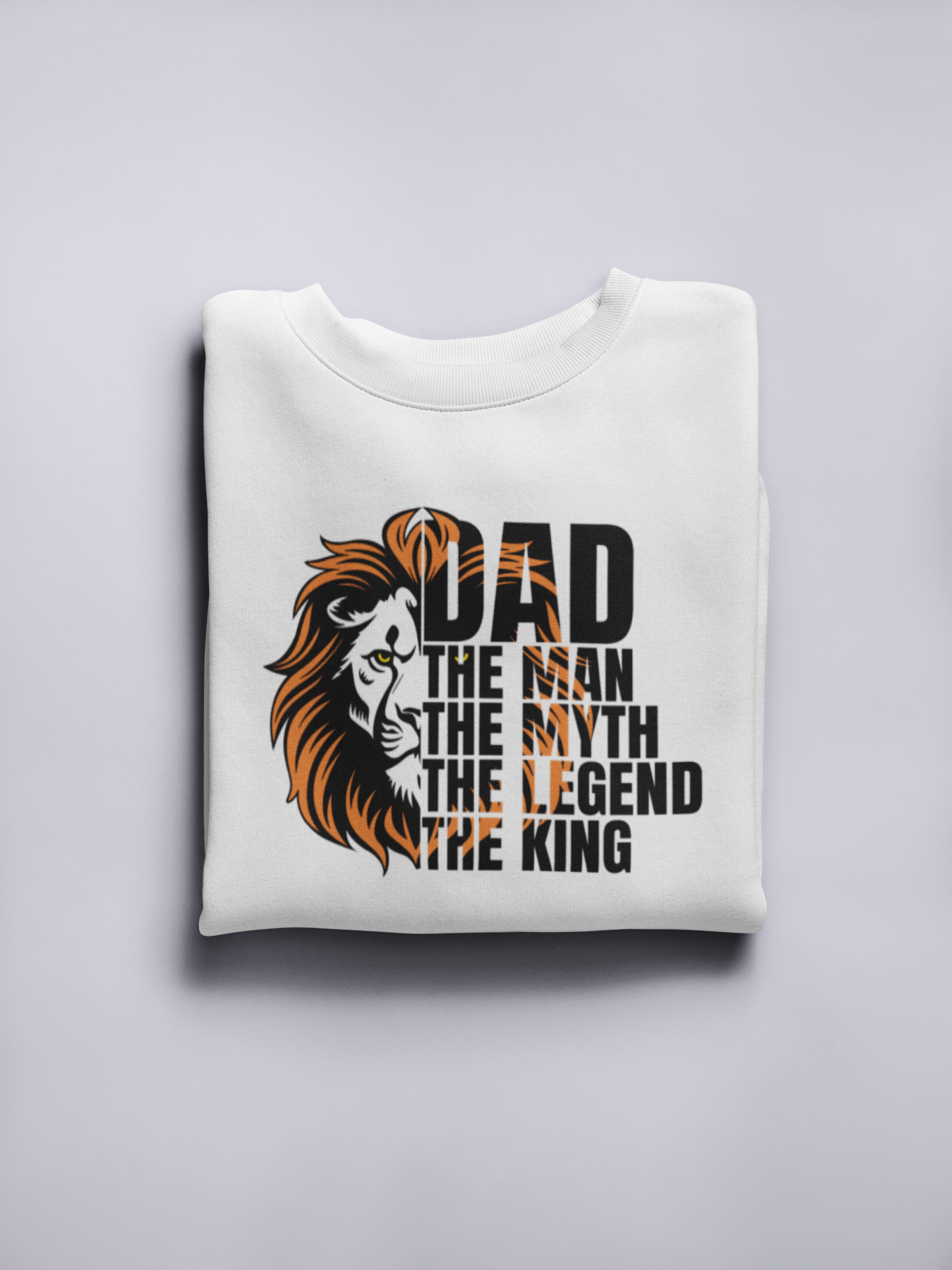 DAD The Man, The Myth, The Legend, The King - Regular Classic Unisex T-shirt (White)