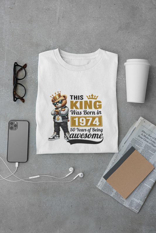 This King was Born in 1974 Limited Edition Premium T-shirt