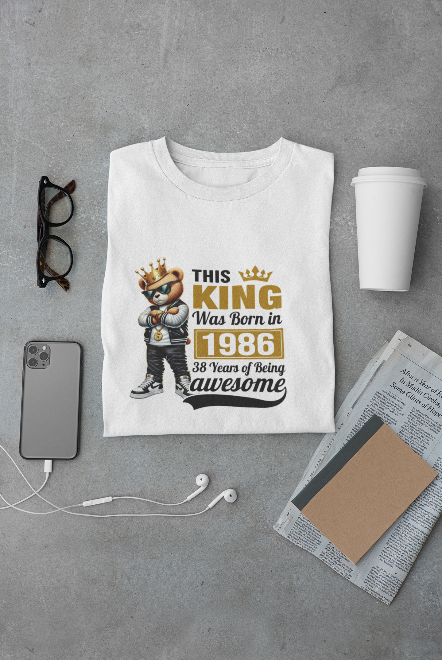 This King was Born in 1986 Limited Edition Premium T-shirt