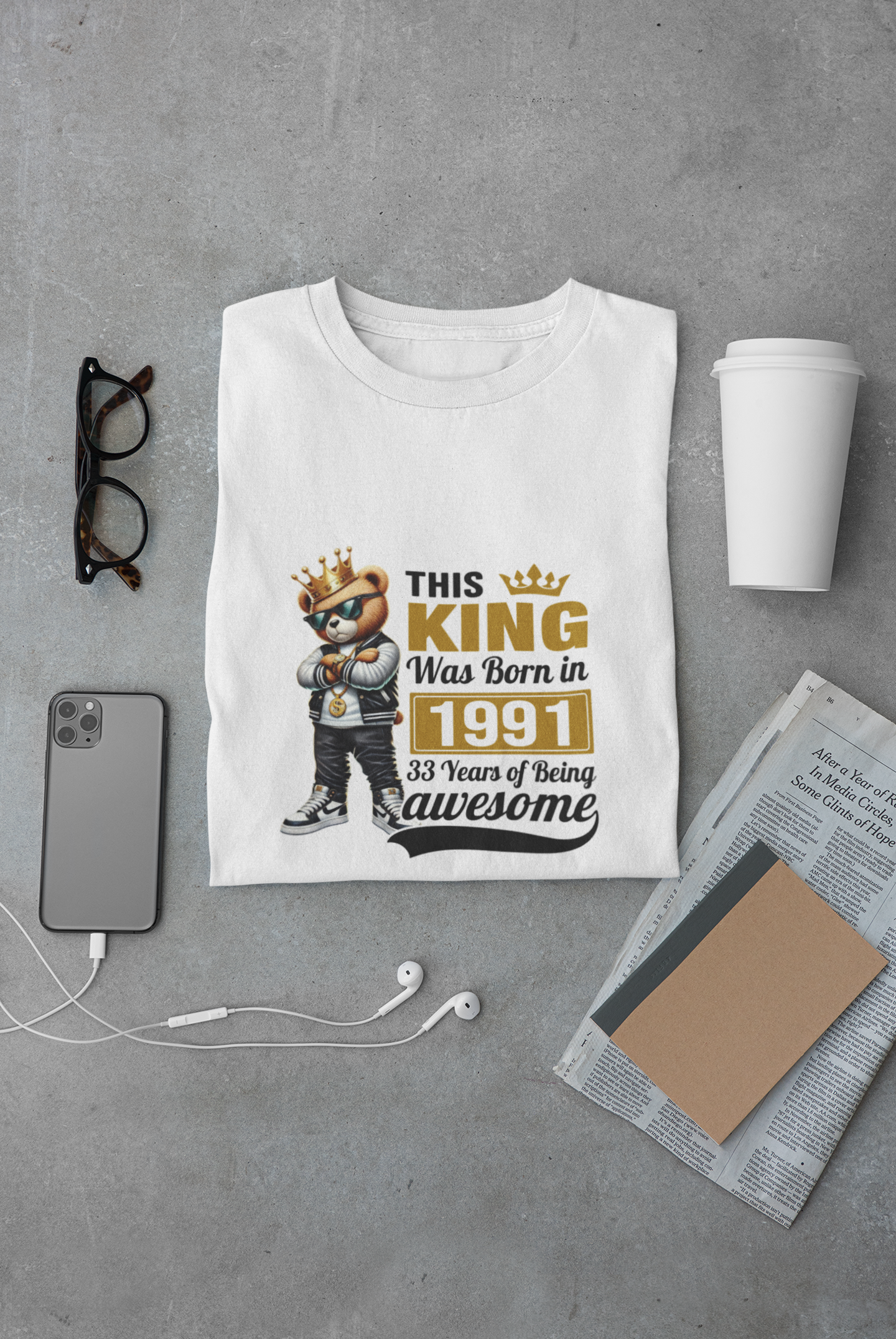 This King was Born in 1991 Limited Edition Premium T-shirt