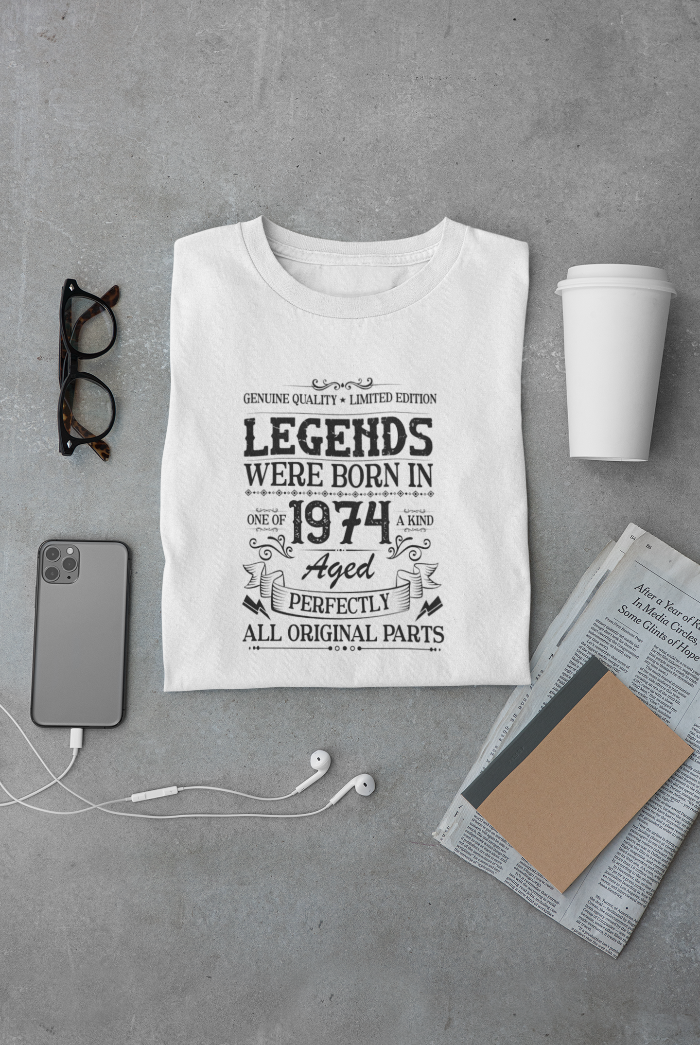 Legends were Born in 1974, Aged Perfectly Limited Edition Regular T-shirt