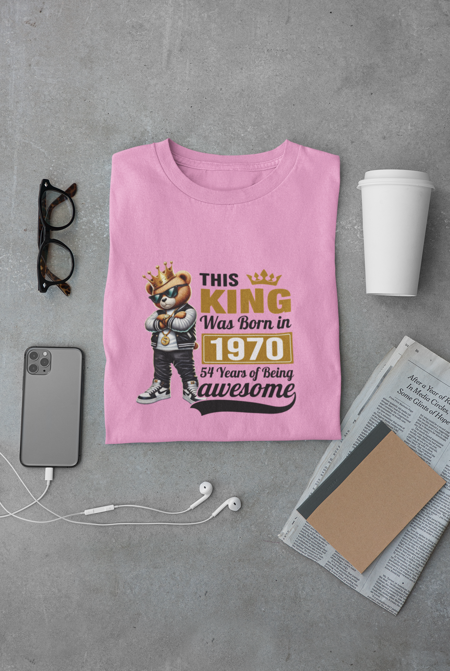 This King was Born in 1970 Limited Edition Premium T-shirt