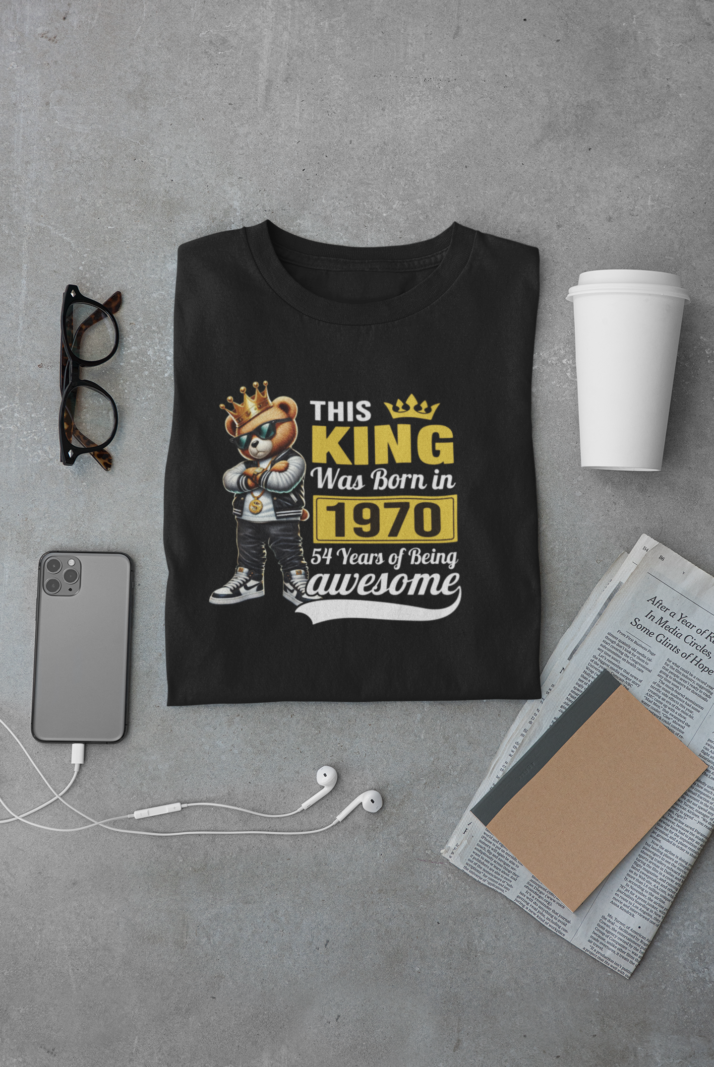 This King was Born in 1970 Limited Edition Premium T-shirt