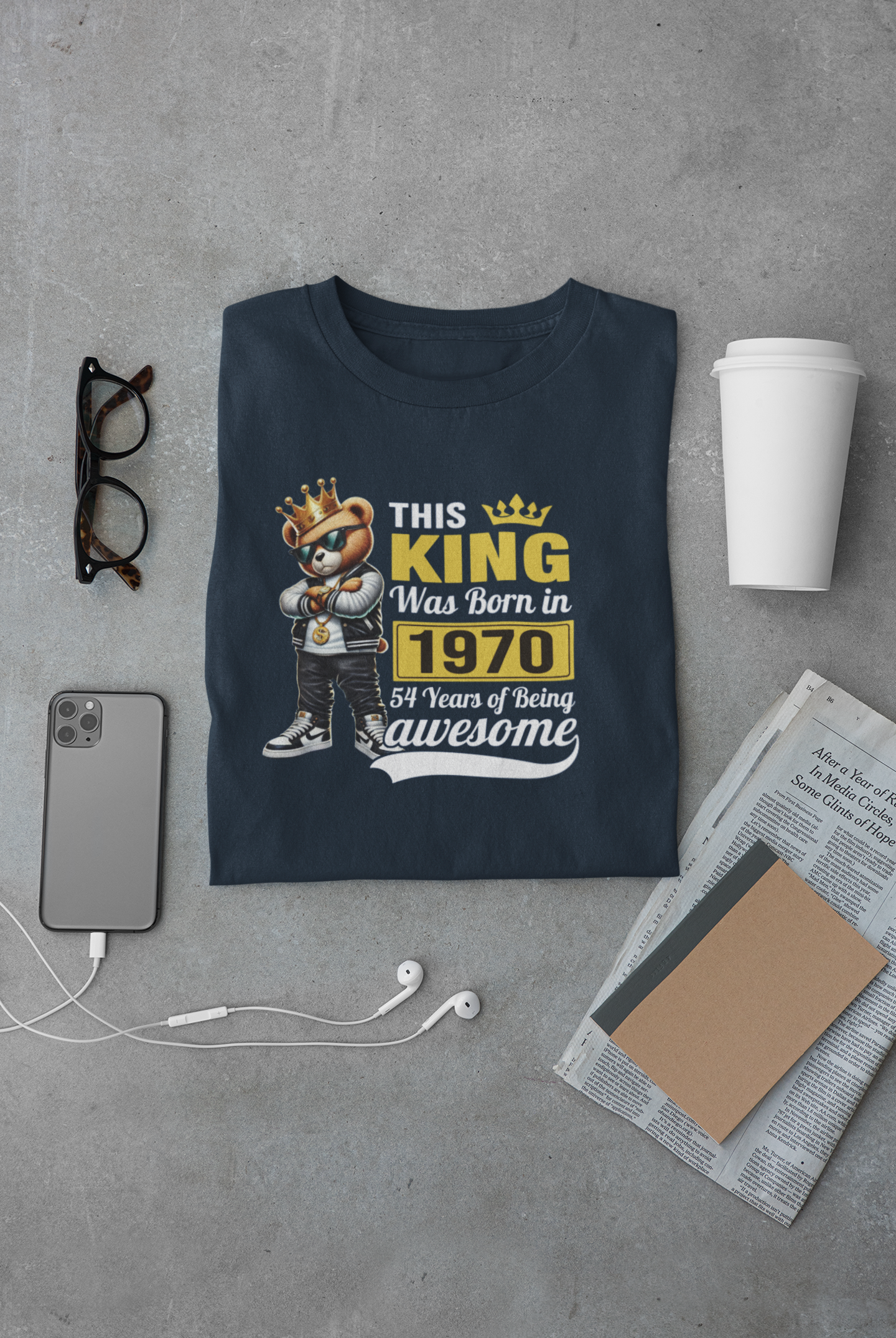 This King was Born in 1970 Limited Edition Premium T-shirt