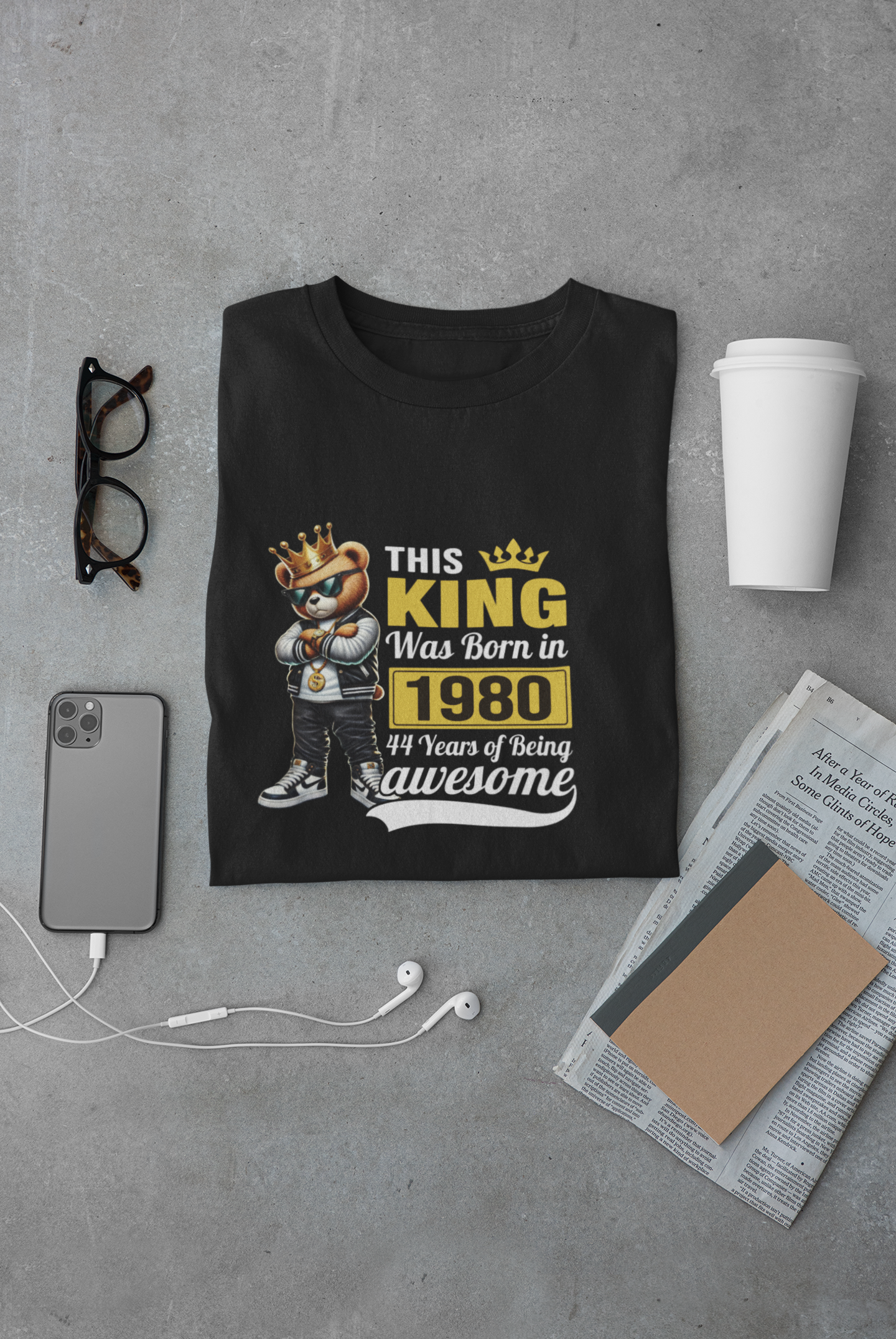 This King was Born in 1980 Limited Edition Premium T-shirt