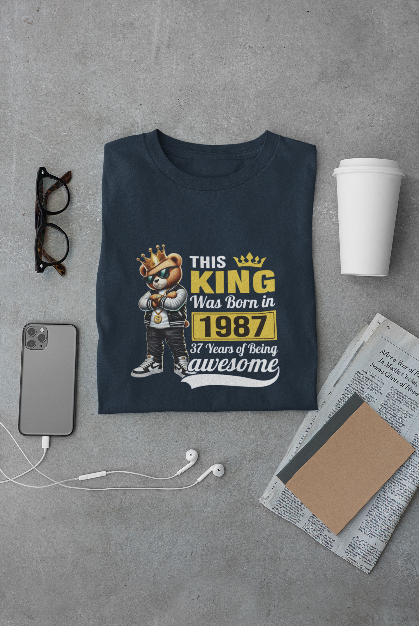 This King was Born in 1987 Limited Edition Premium T-shirt