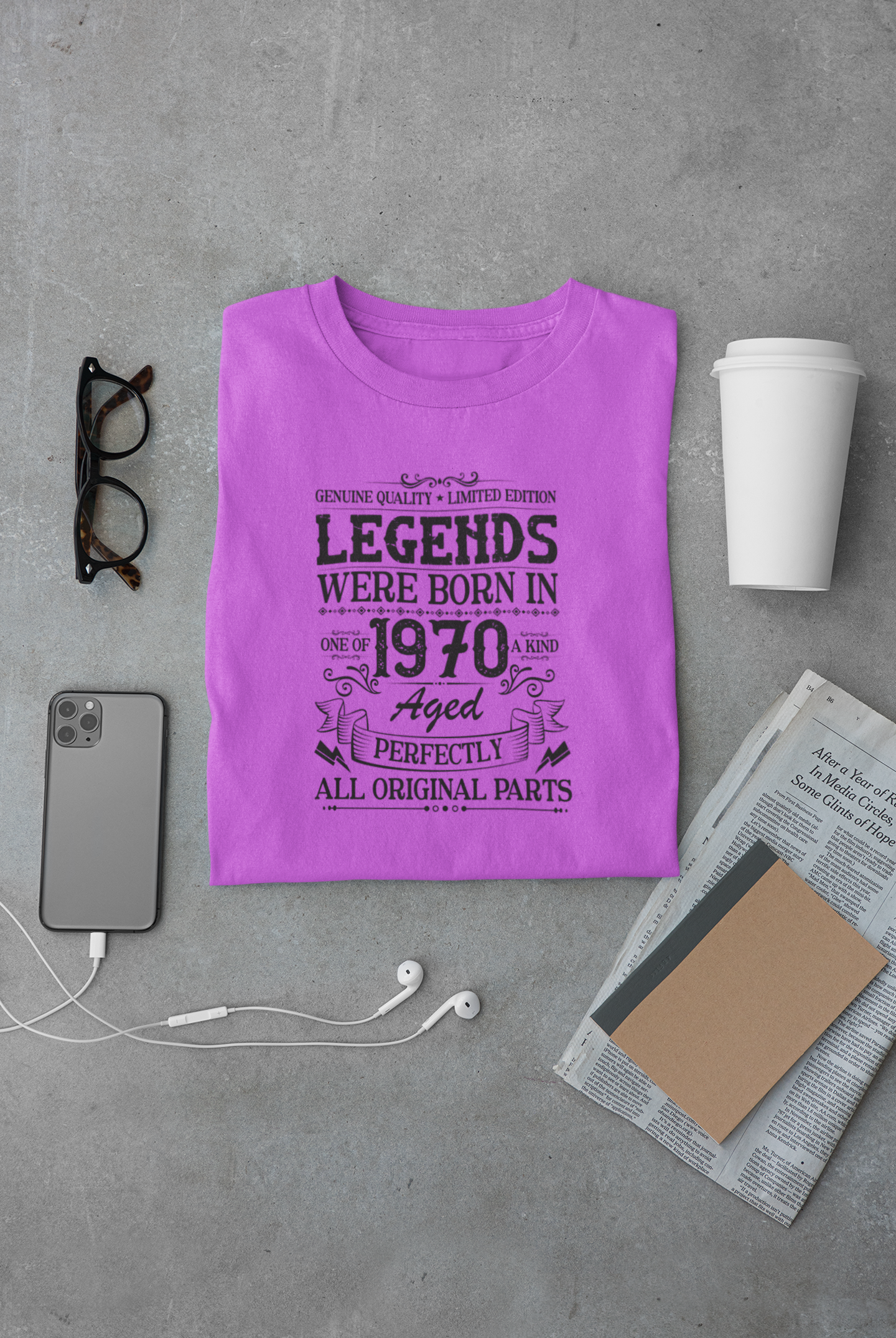 Legends were Born in 1970, Aged Perfectly Limited Edition Regular T-shirt