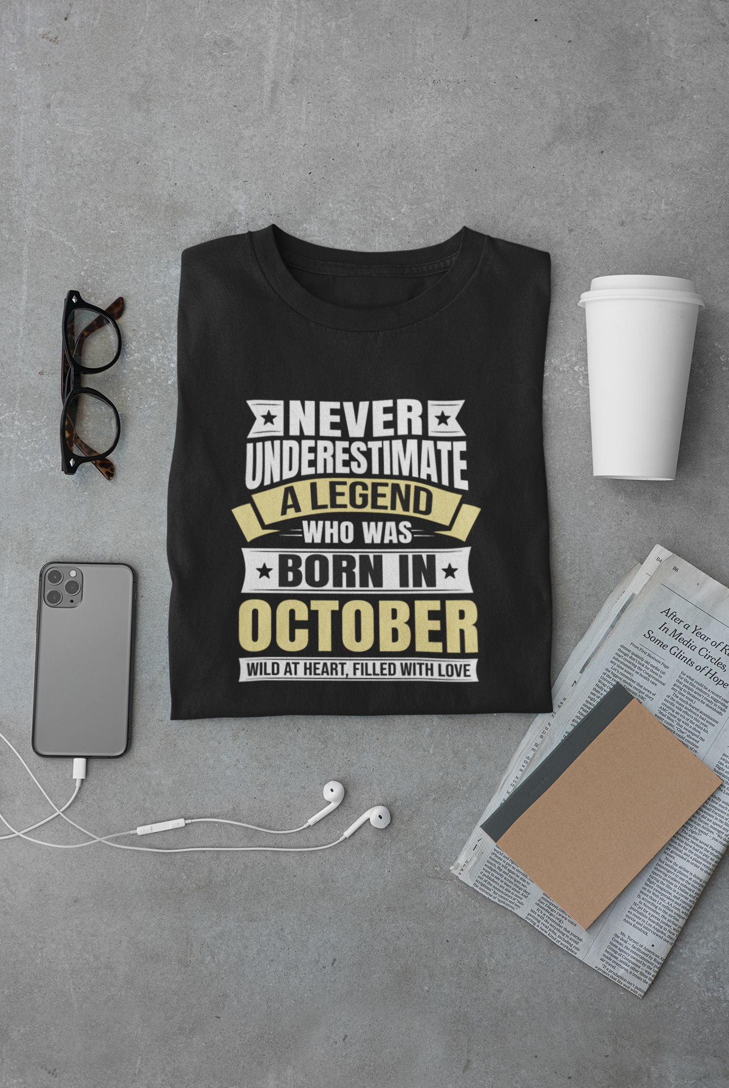 Never Underestimate a Legend Born in October Limited Edition Regular T-shirt