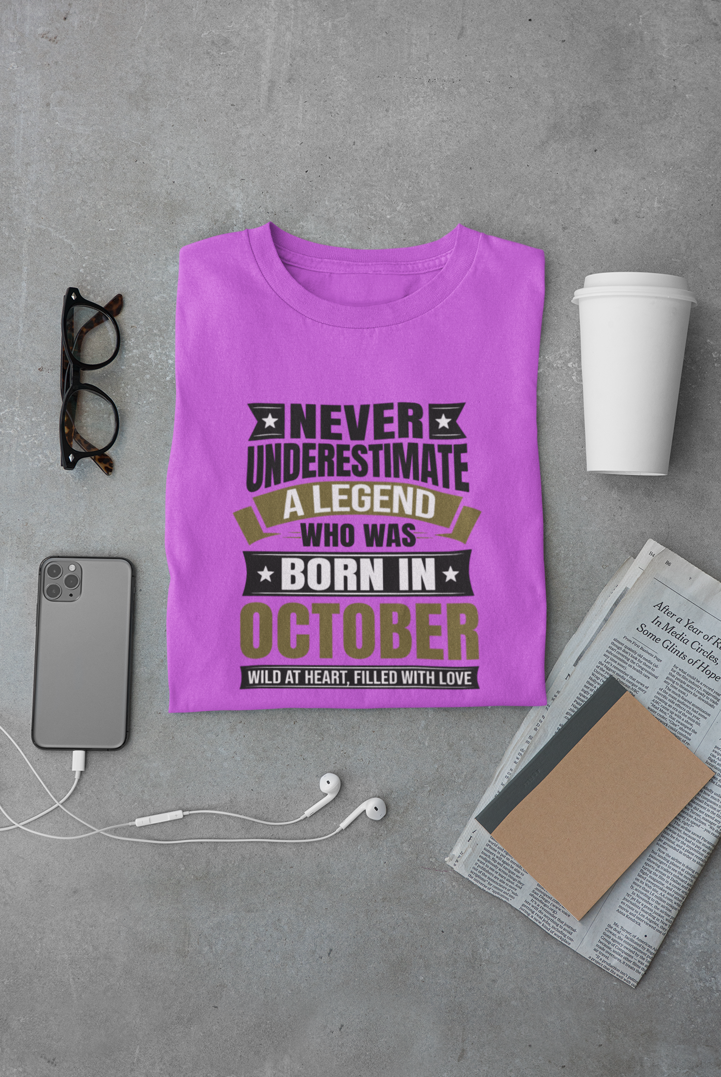 Never Underestimate a Legend Born in October Limited Edition Regular T-shirt