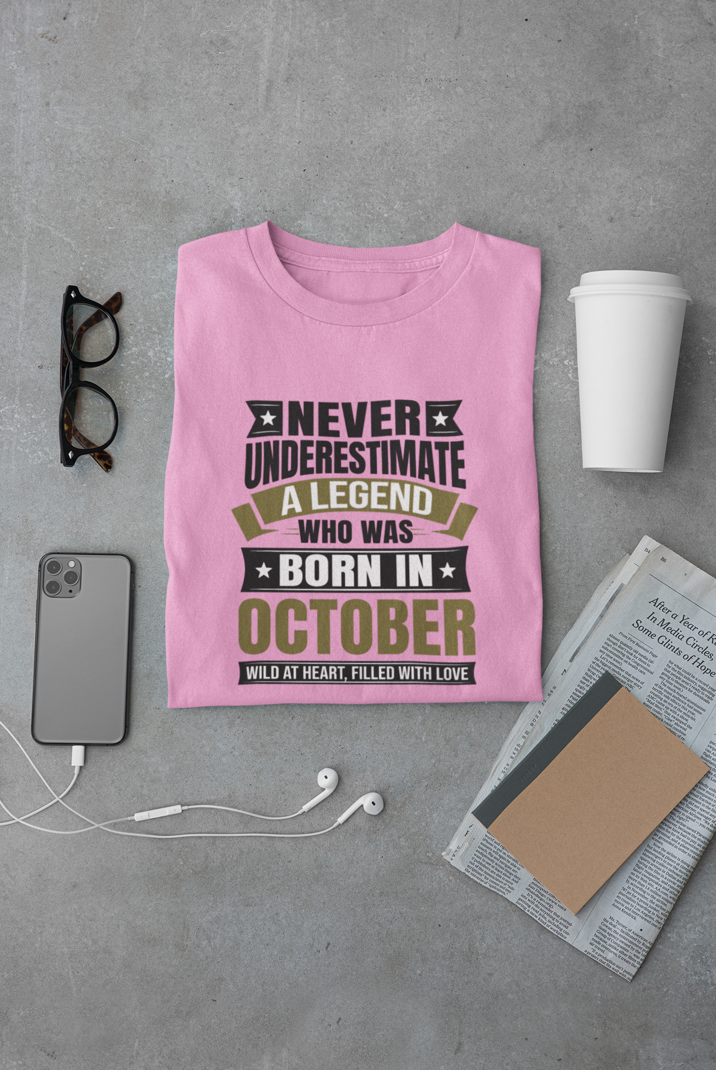 Never Underestimate a Legend Born in October Limited Edition Regular T-shirt