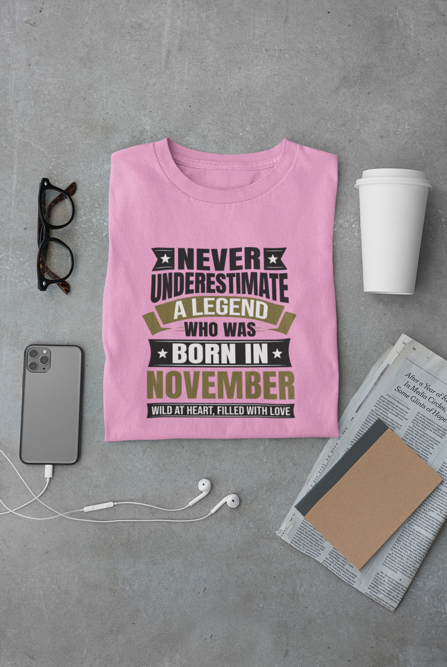 Never Underestimate a Legend Born in November Limited Edition Regular T-shirt