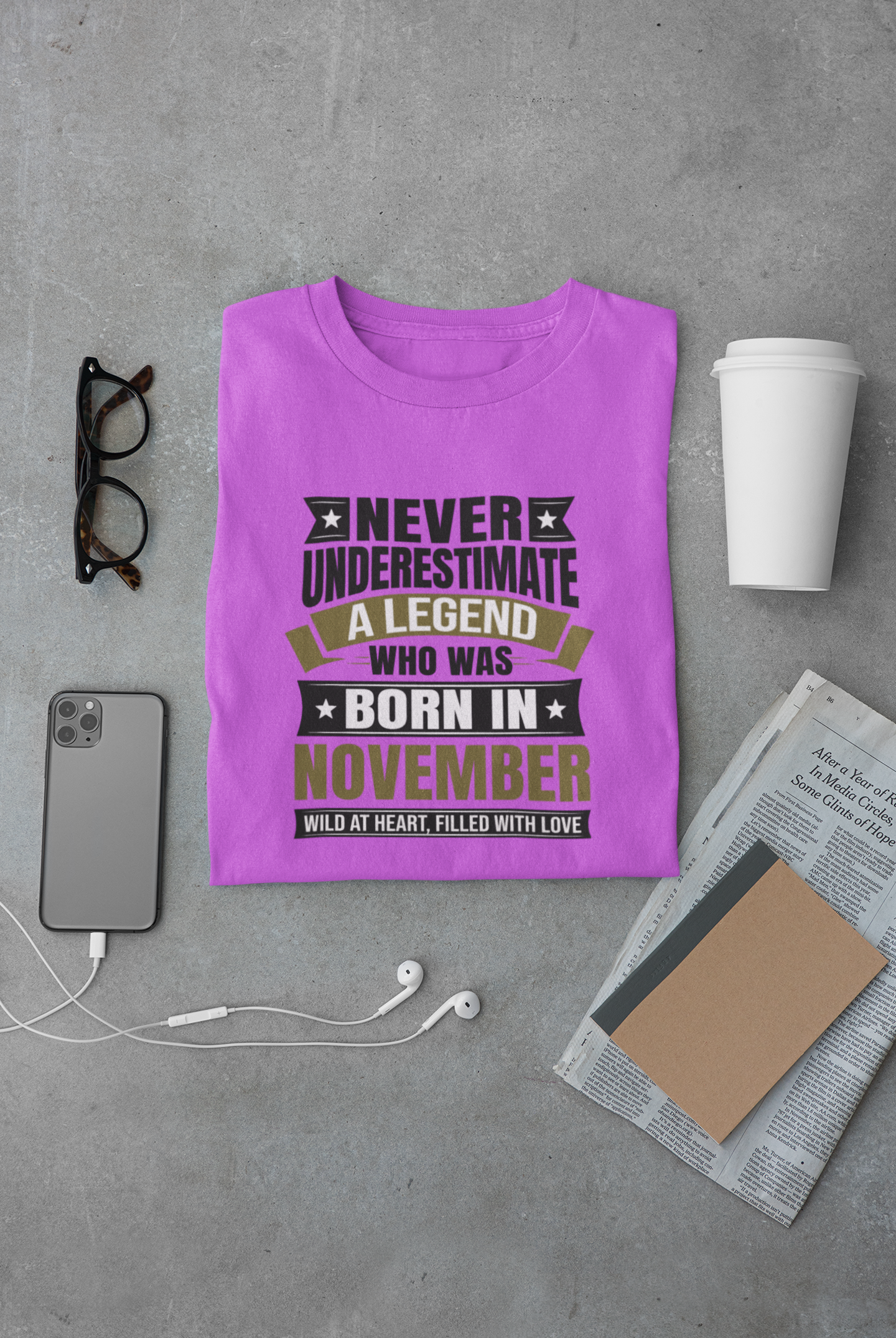 Never Underestimate a Legend Born in November Limited Edition Regular T-shirt