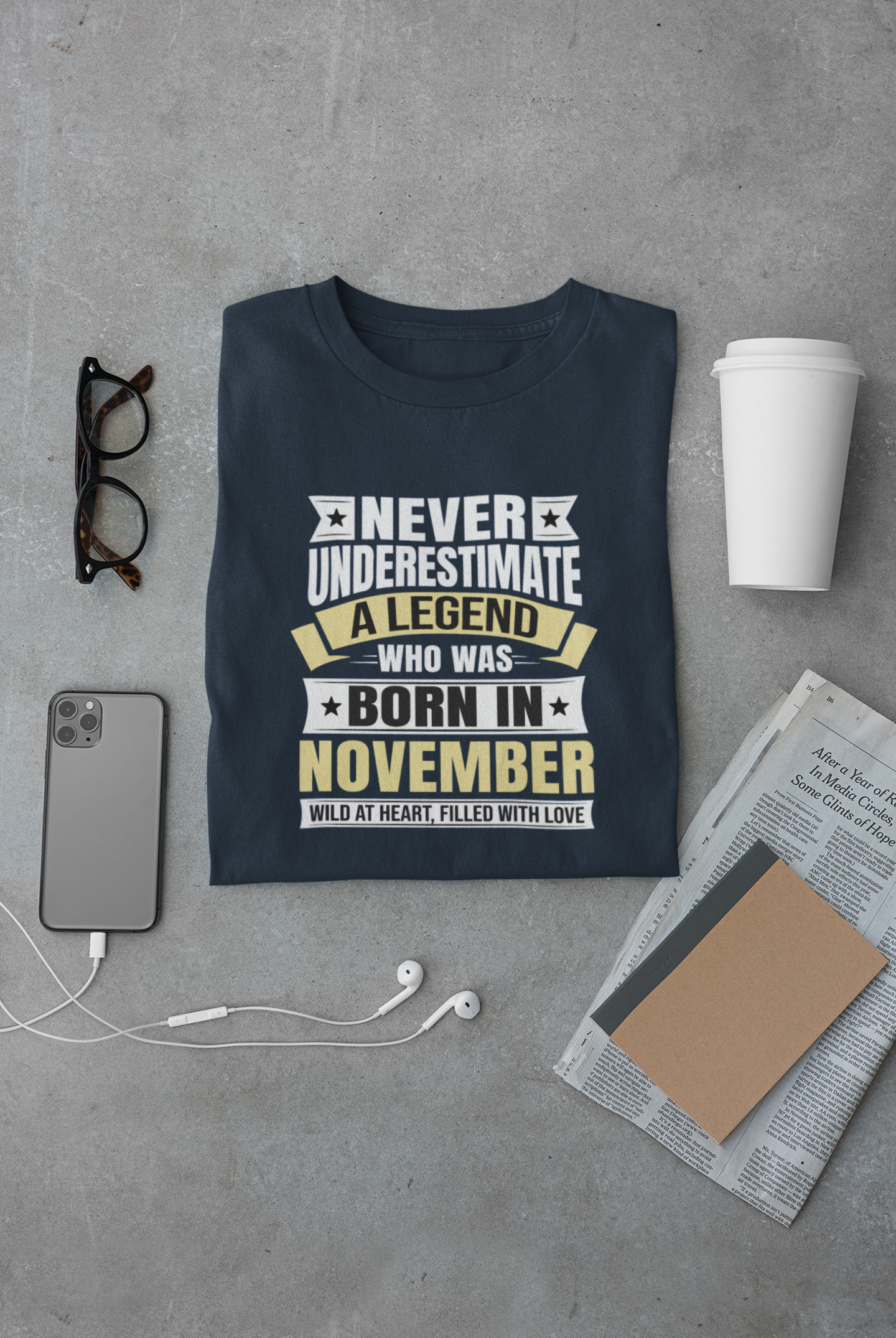 Never Underestimate a Legend Born in November Limited Edition Regular T-shirt