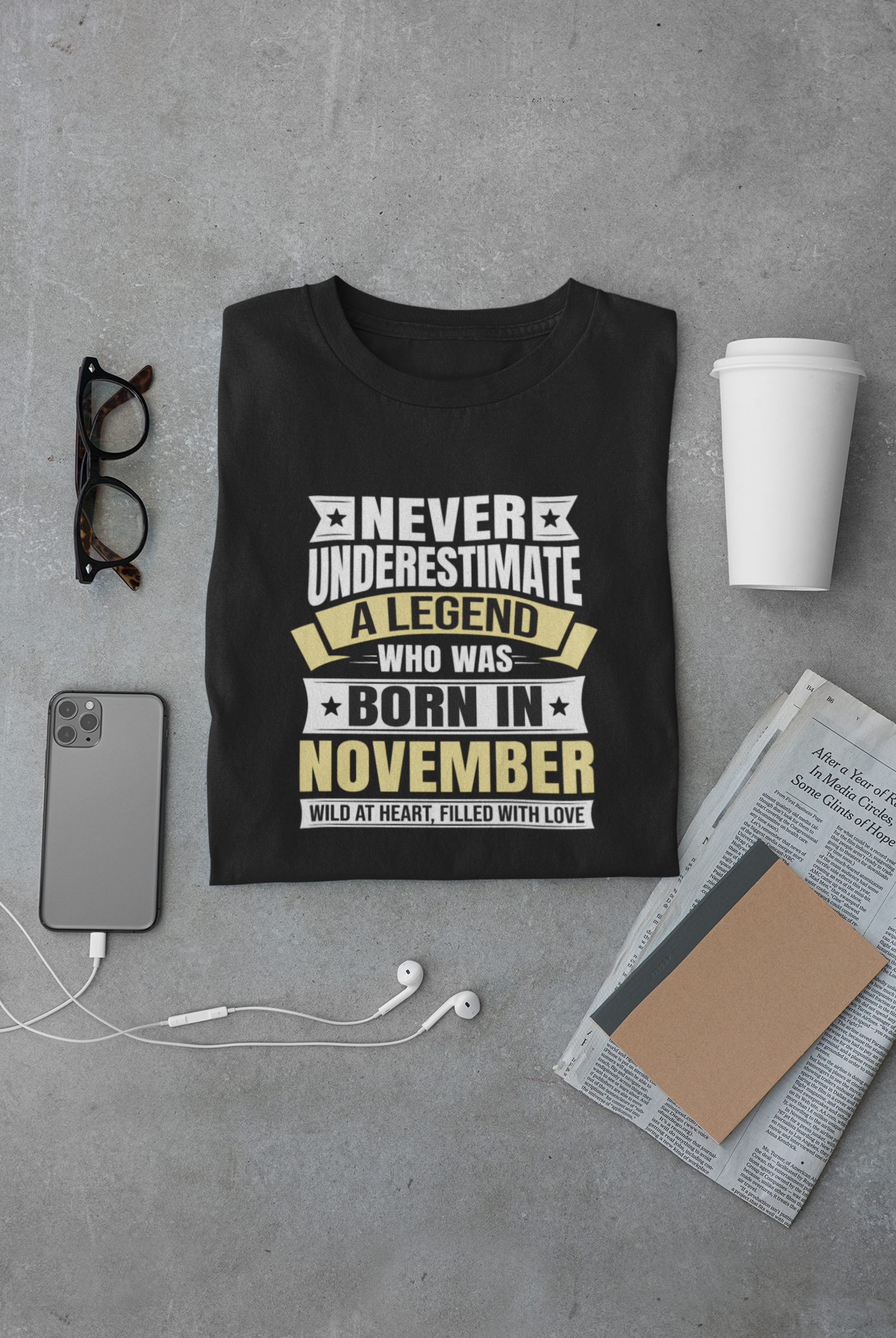 Never Underestimate a Legend Born in November Limited Edition Regular T-shirt