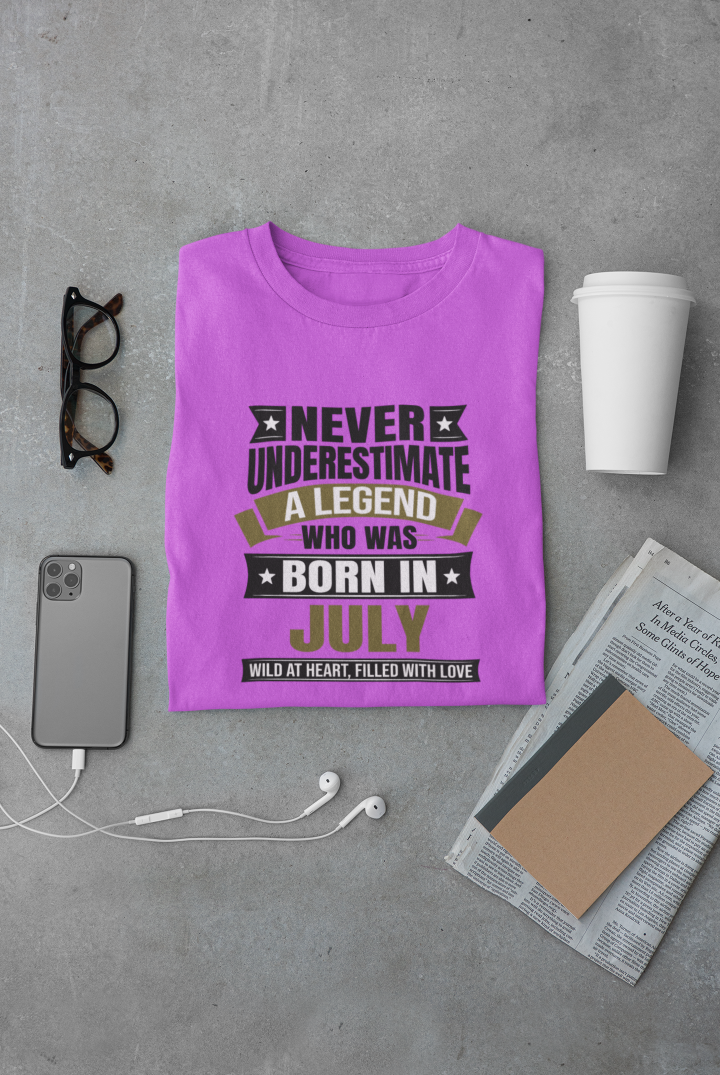 Never Underestimate a Legend Born in July Limited Edition Regular T-shirt