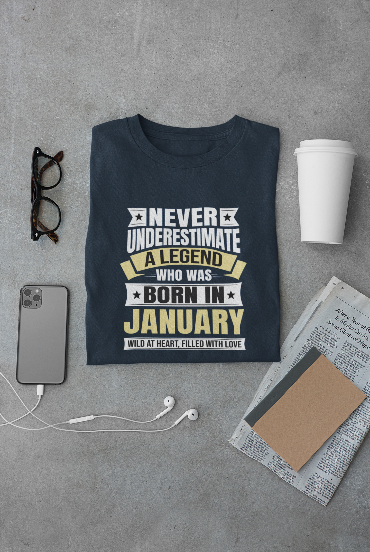 Never Underestimate a Legend Born in January Limited Edition Regular T-shirt